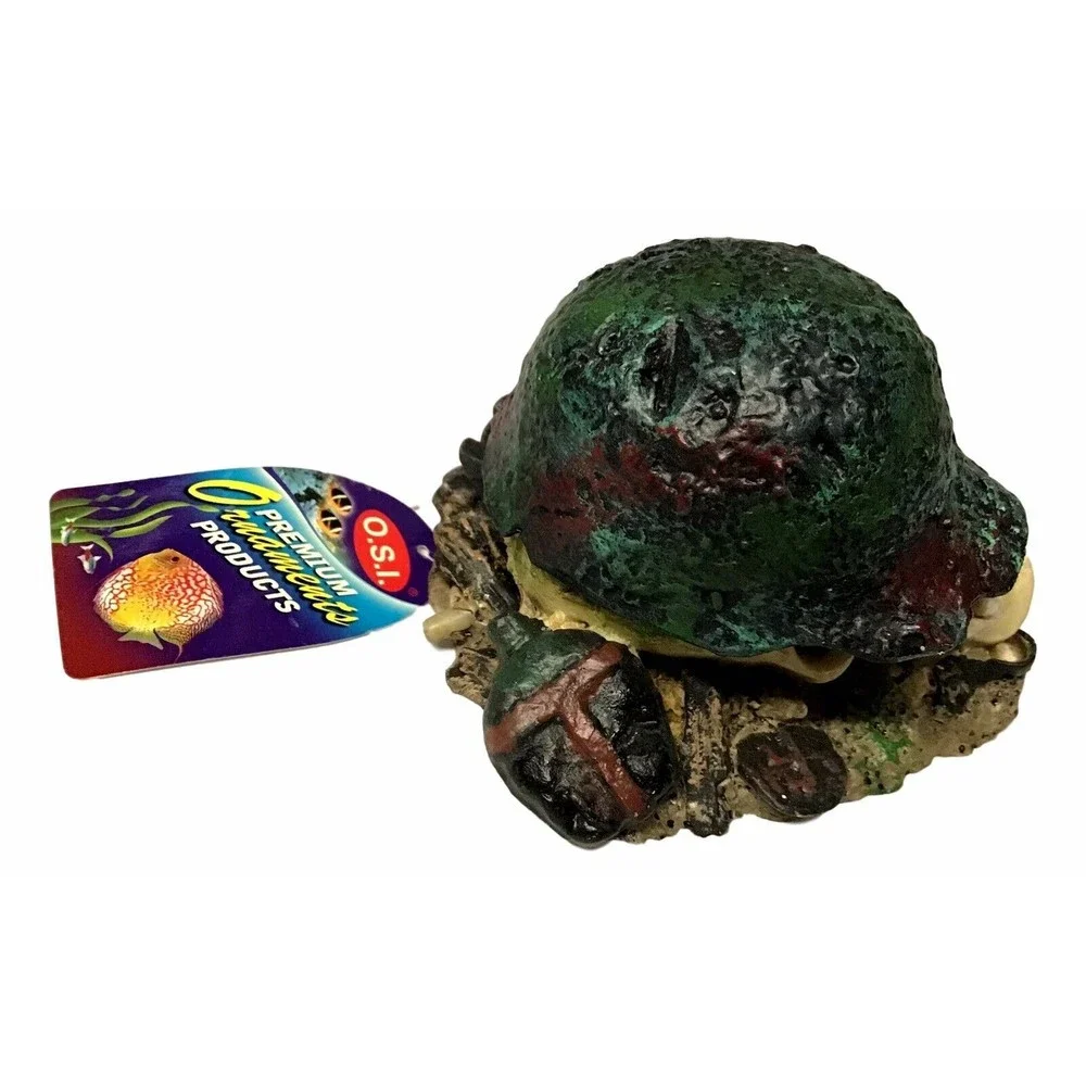 Air Operated Helmet Skull Aquarium Decorations Ornament OSI #90002 Very Cool